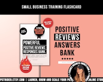 The Ultimate Positive Reviews Responses Examples Template, Etsy and Business Answers Prompts Bank For 5 stars Reviews, Feedback Answers