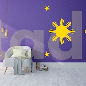 Philippines Sun & Stars SVG, PNG, PDF - Cricut - Digital Download