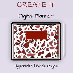 Digital Planner, Undated, Daily Journal, Blank Pages, Landscape, Horizontal, Journal, 12 Subjects, Goodnotes, Notability, Noteshelf