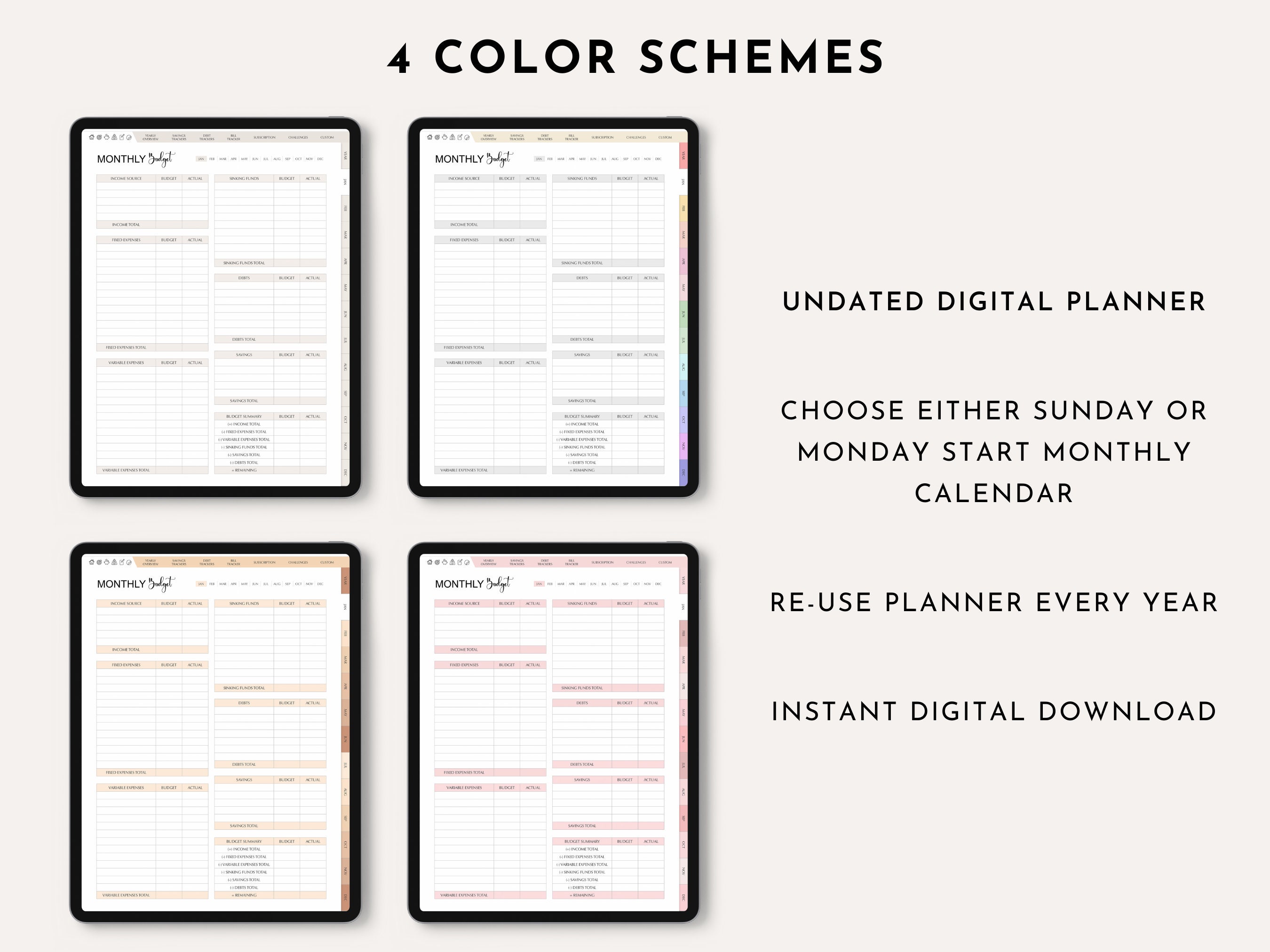 Digital Budget Planner Digital Finance Planner Paycheck Etsy Australia