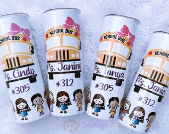 School Bus Driver Tumbler: Personalized Stainless Steel Gift