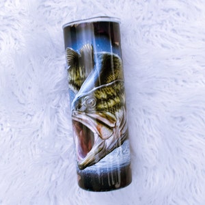 Personalisierter Bass Fischen Becher: 20 Unzen Edelstahl Angeln Papa Geschenk
