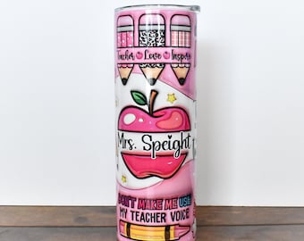 Personalized Teacher Tumbler: Appreciation Gift - Christmas End of year gift