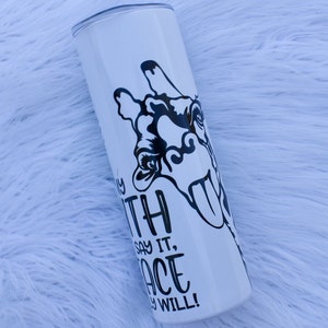 Funny Giraffe  Tumbler / If my mouth doesn&#39;t say it my face definitely will cup / Personalized Giraffe Cup
