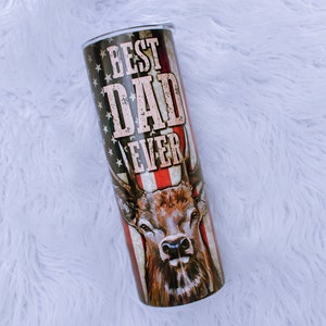 Hirsch amerikanische Flagge Becher, Geschenk für Papa