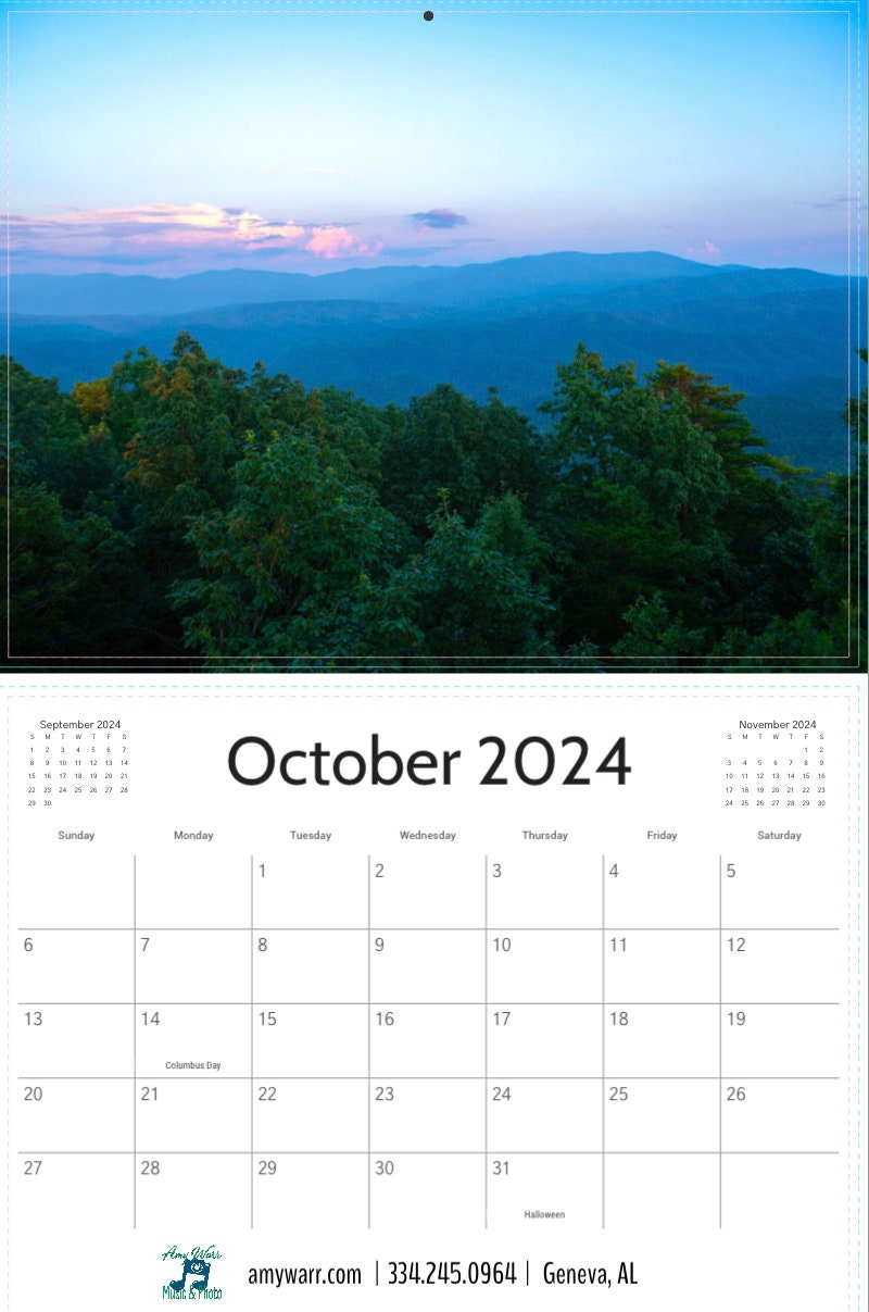2024 Smoky Mountains Wall Calendar Etsy
