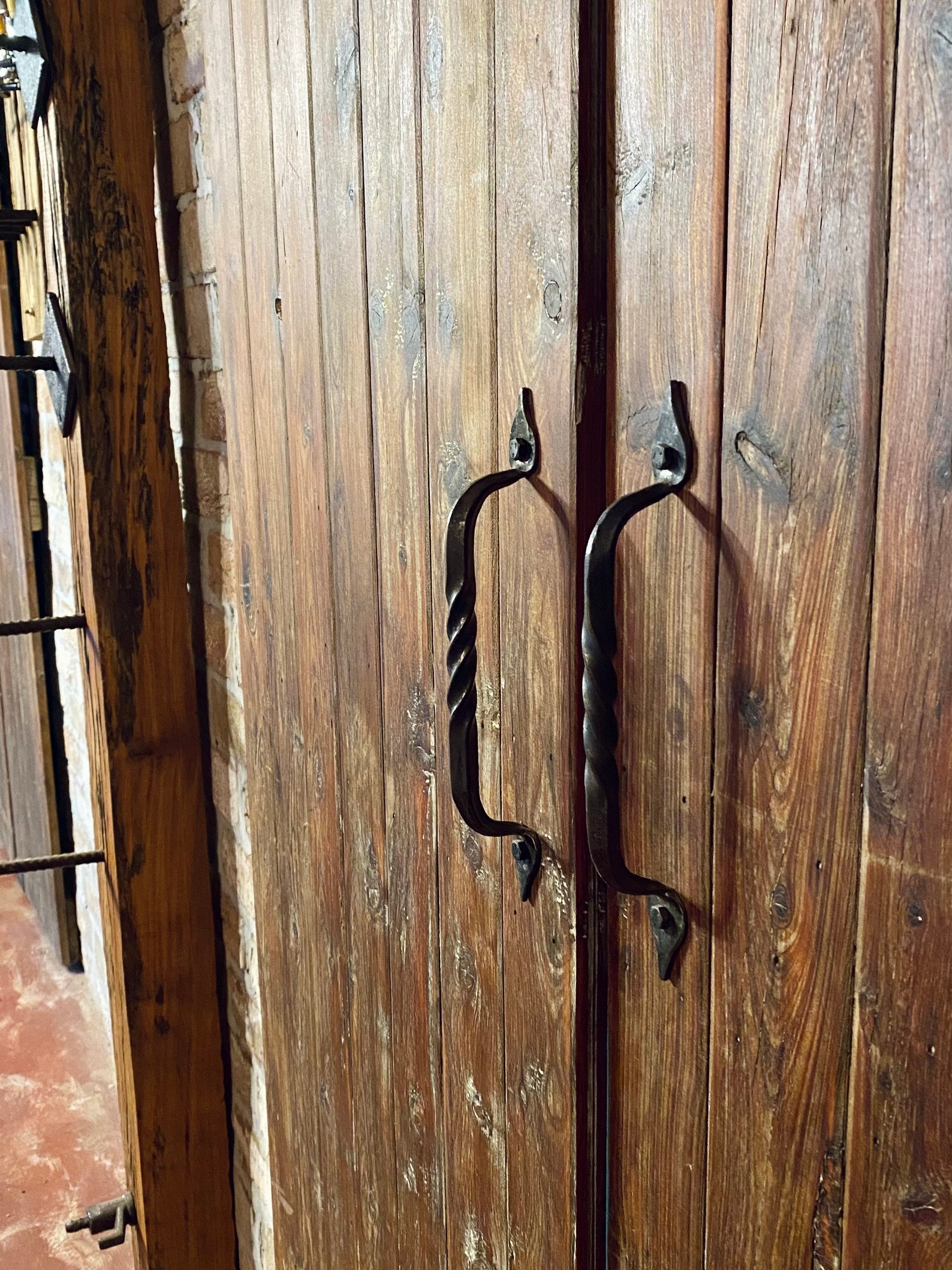 Hand rustic barn door handle Etsy