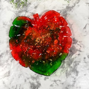 Fall Autumn Leaf Dish Tray, Fall Decor, Leaf Wall Decor, Resin Artwork, Table Decor, Autumn Decor, Fall Lover Gift, Love Fall, Fall Gift