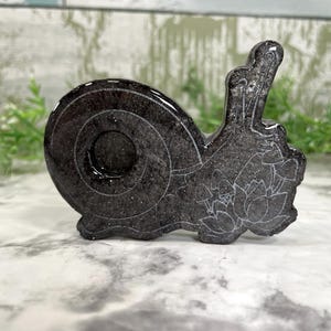 Sphere Holder,  Sphere Stand, Sphere Display, Crystal Display, Sphere Crystal Holder, healing crystal Snail Art, Witchy Gift, Whimsigothic
