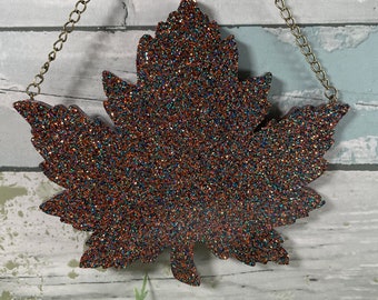 Maple Leaf Wall Hanging, Fall Decor, Leaf Wall Decor, Resin Artwork, Wall hanging, Autumn Decor, Fall Lover Gift, Love Fall, Fall Gift