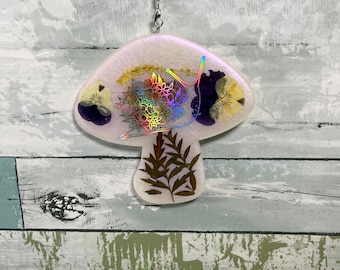 Mushroom Wall Art, Mushroom Gift, Mushroom Artwork, cottage core decor , Toadstool, Fungi, Mushroom Home Decor, Snail Foil, Gift for Mom