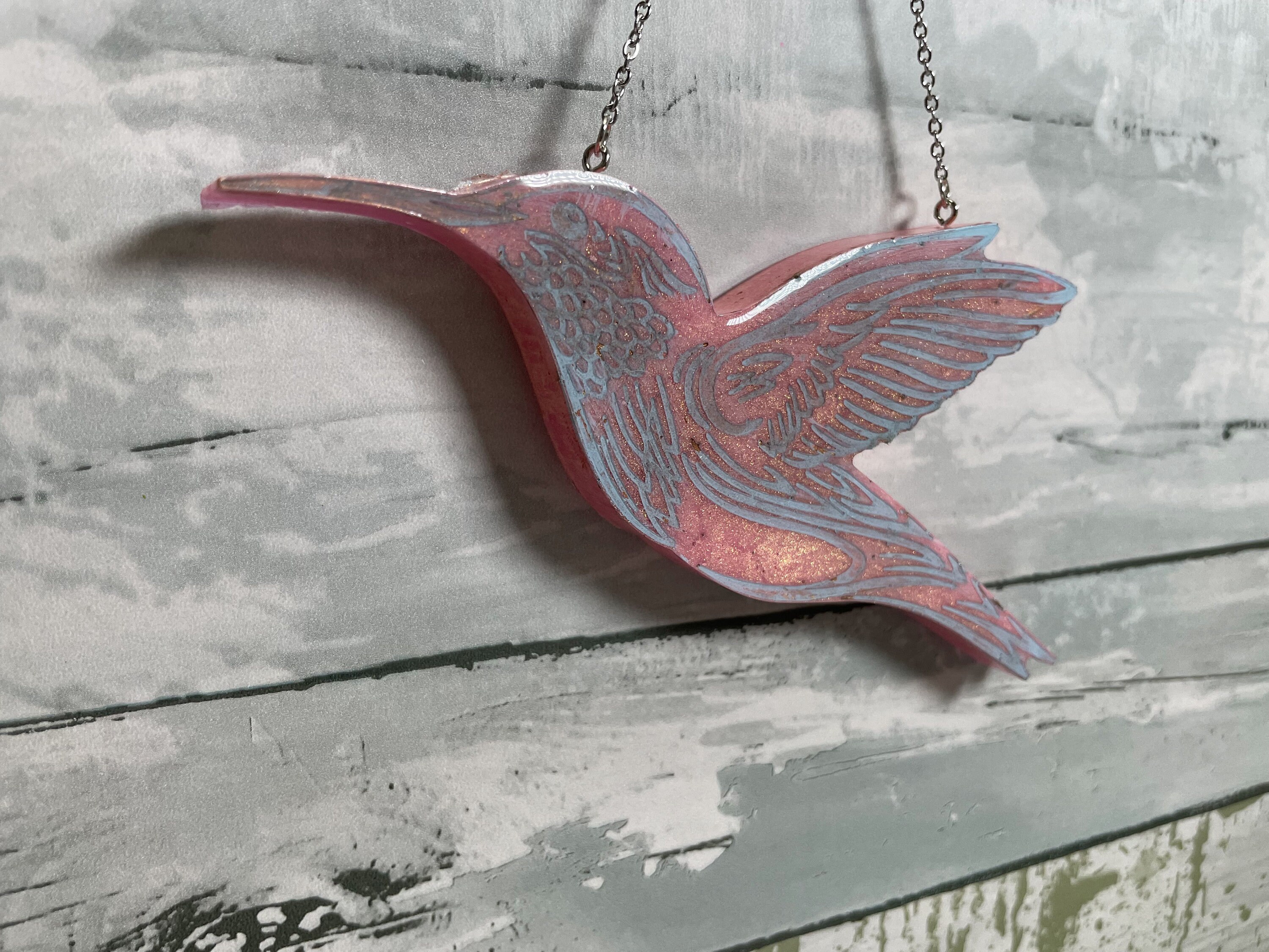 Hummingbird Wall Hanging Home Decor Resin Resin Artwork Etsy