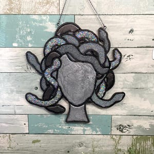 Medusa Wood & Resin Wall Hanging, Wall Hanging, Witchy Gift, Resin Artwork, Greek Mythology, Medusa Art, Wood and Resin, Snake Art, Witchy