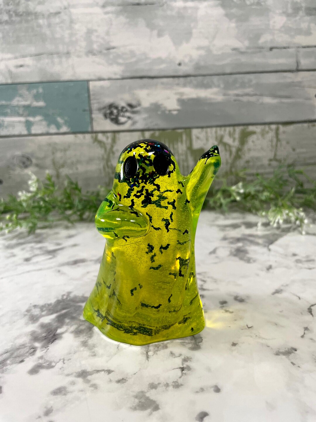 Resin Ghost Figurine Spooky Decor Halloween Cute Ghost Etsy