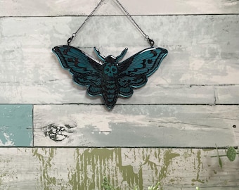 Death Moth Wall Art, Death Moth Gift, Death Moth Artwork, Resin Wall Hanging, Window Suncatcher, Death Moth Home Decor, Whims gothic