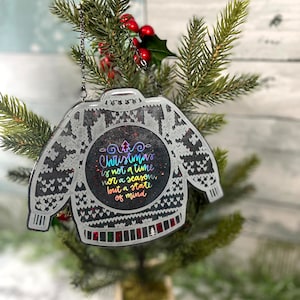 Resin Sweater Ornament, Christmas Ornament, Ugly Sweater Ornament,  Oversized Ornament, Holiday Sweater Art, Christmas Decor, Resin Ornament