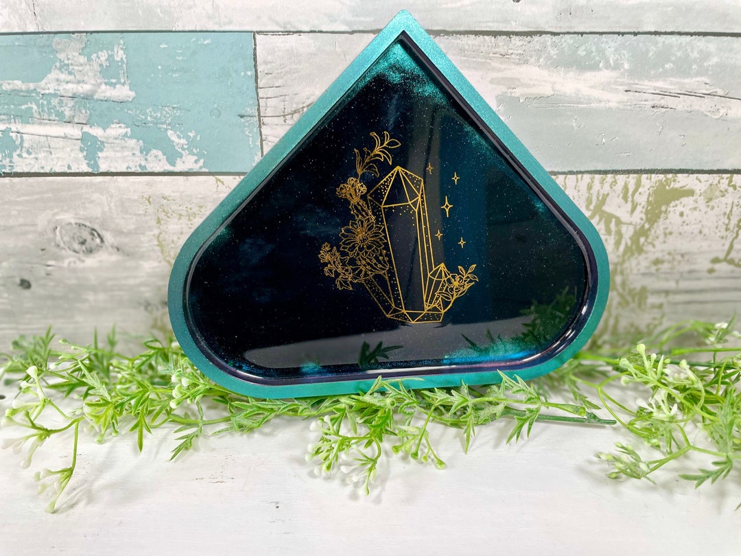 Crystal Resin Tray, Crystal Display Tray, Corner Resin Tray, Crystal