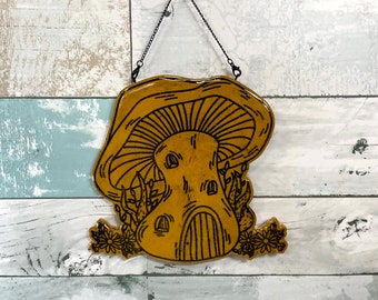 Mushroom Wall Art, Mushroom Gift, Mushroom Artwork, cottage core decor , Toadstool, Fungi, Mushroom Home Decor, Mushroom Decor, Witchy Gift