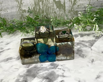 Floral Ring Holder, Ring Display, Wedding Ring Holder, Botanical, Bridal Gift, Gift for woman, Ring Gift, Flower Lover Gift, Ring Stand