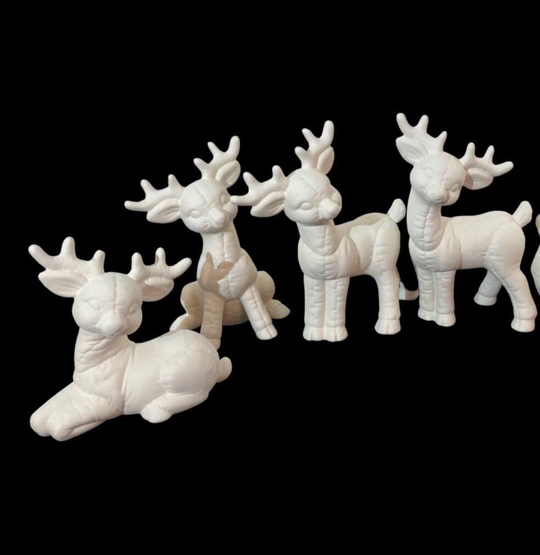 Kimple soft Look Reindeer Ceramic Bisque Hand Etsy