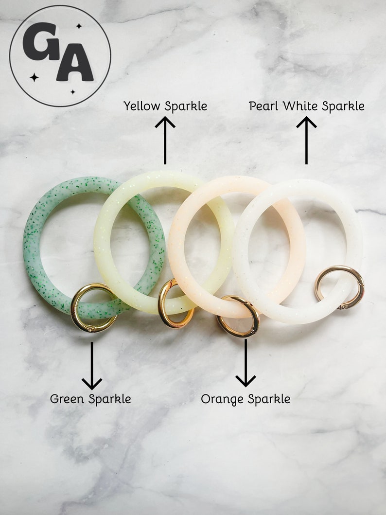 Silicone Key Ring Bracelet Silicone Keychain Silicone Etsy