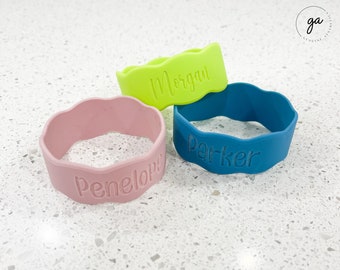 Bottle Bands | Silicone Name Labels for Daycare | Personalized Daycare Labels for Baby Bottles & Sippy Cups