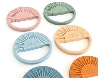 Personalized Teething Ring | Baby Shower Gift | Custom Silicone Teether