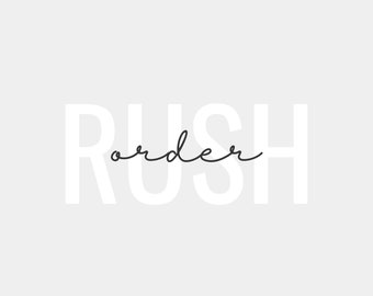 Rush Order | Processing Upgrade | Ships out in 1-2 days