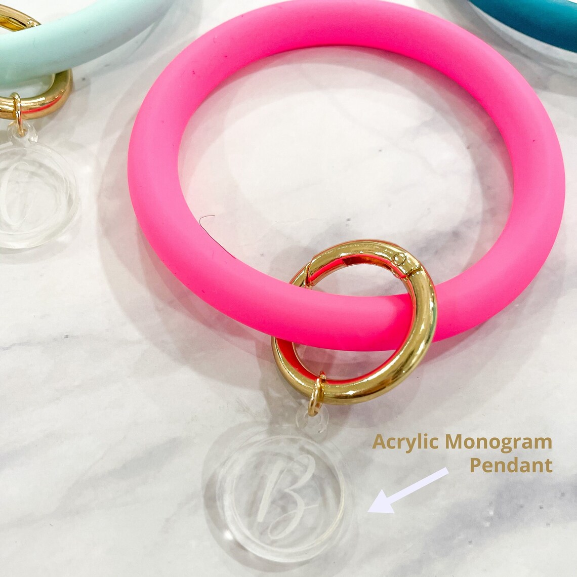 Silicone Key Ring Bracelet Silicone Keychain Silicone Etsy