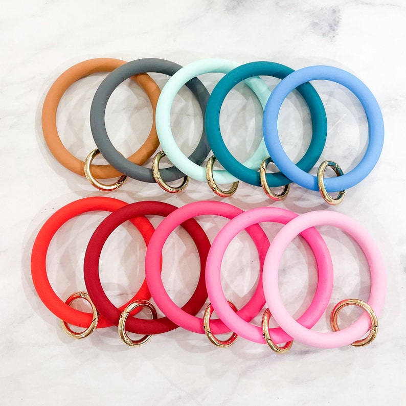 Silicone Key Ring Bracelet Silicone Keychain Silicone Bangle Etsy