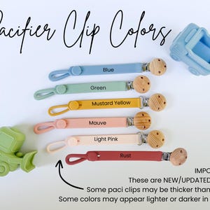Personalized Silicone Pacifier Clip | Custom Name Paci Holder | Baby Gift | Name Binky Clips bild 4