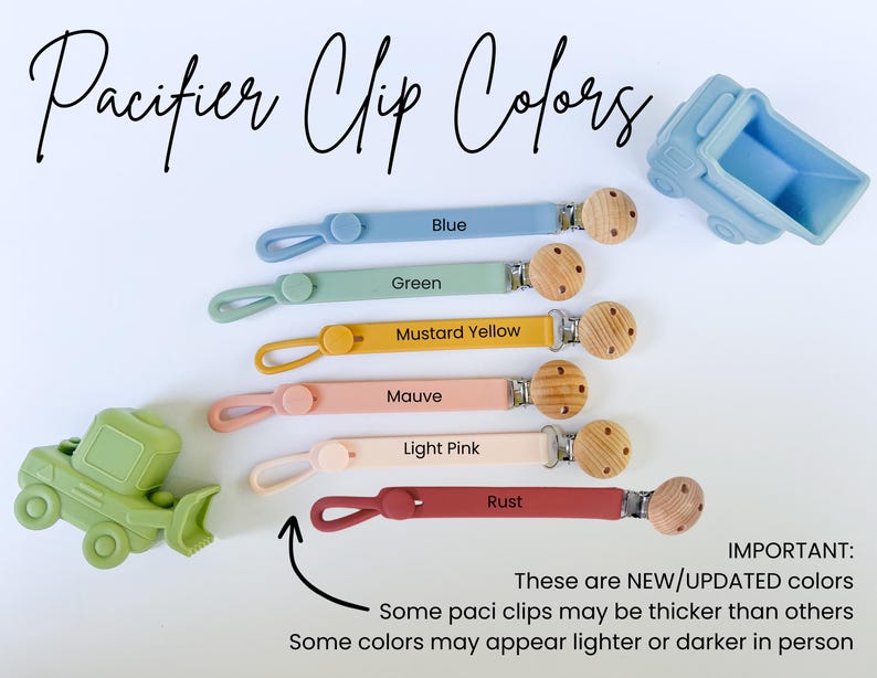 Personalized Silicone Pacifier Clip | Custom Name Paci Holder | Baby Gift | Name Binky Clips bild 4