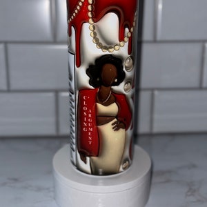 Delta Sigma Theta Nutrition Facts 3d Tumbler, DST Sorority Tumbler Sublimation Skinny 20oz