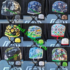 Unique Reversable Unisex Tie Scrub Caps
