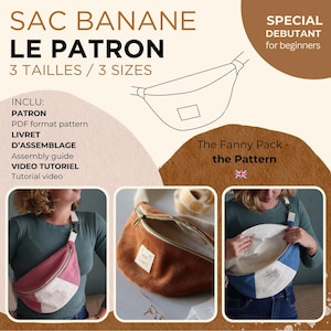 Patron SAC BANANE 3 Tailles / format PDF