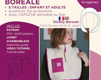 Patrón de babero Boreal / con capucha