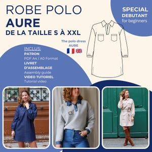 Patron Robe polo Aure / compatible tissage et jersey