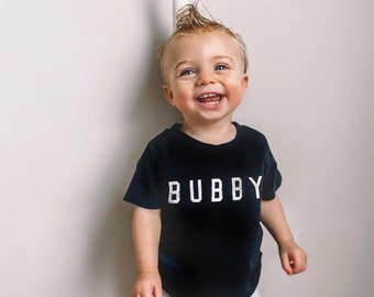 BUBBY Shirt |  BUBBY Black Tshirt, Toddler Bubby Shirt, Bubby Gift ideas, Baby Gift, Family Matching Shirts, Modern Baby Toddler Shirt