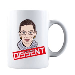 RBG Dissent Mug Double-Sided Ceramic Coffee Mug Tea Cup