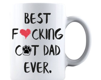 Funny Cat Dad Coffee Mug - Novelty Gift for Papa
