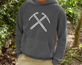 Crossed Axe Hoodie | Weird Designs | Unisex Outdoor Gear | Sweatshirts | Beach Apparel
