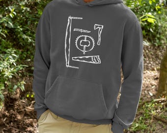 Lumberjack Tools Hoodie | Weird Designs | Unisex Outdoor Gear | Sweatshirts | Beach Apparel