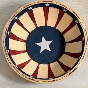 Patriot Basket Fourth of July Independence Day Flag Picnic