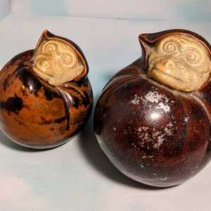 Two Rare Asian Monkey Figurines