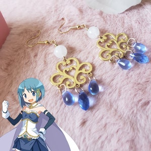 Madoka Magica Sayaka Inspired Earrings