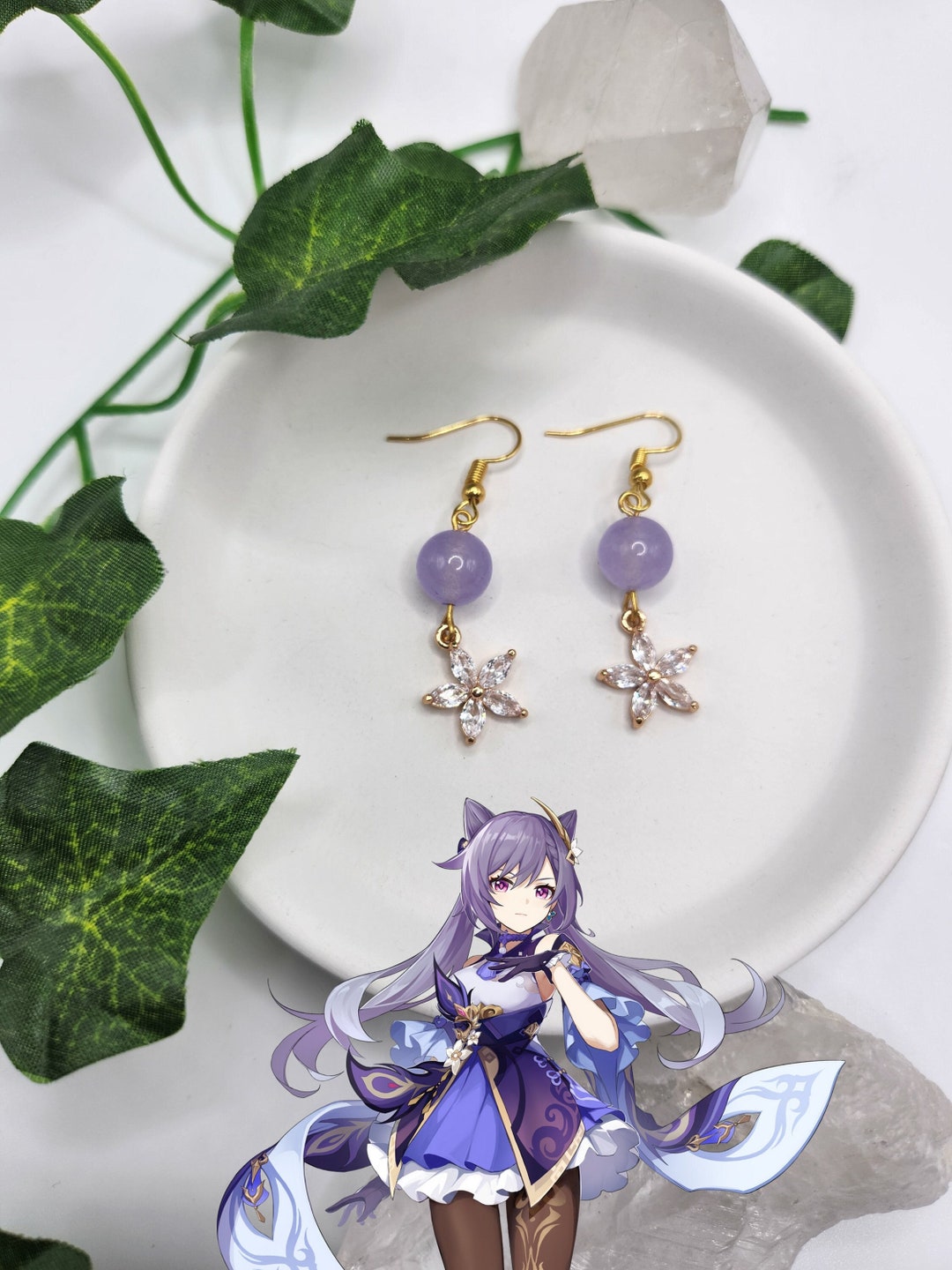 Keqing Genshin Impact Inspired Earrings Etsy