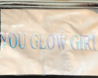 Vinyl holographische Make-up Tasche