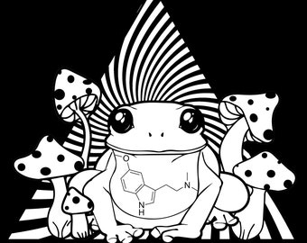 T-shirt DMT / Maglietta a fungo psichedelico / Rospo DMT / Maglietta trippy / Molecola DMT