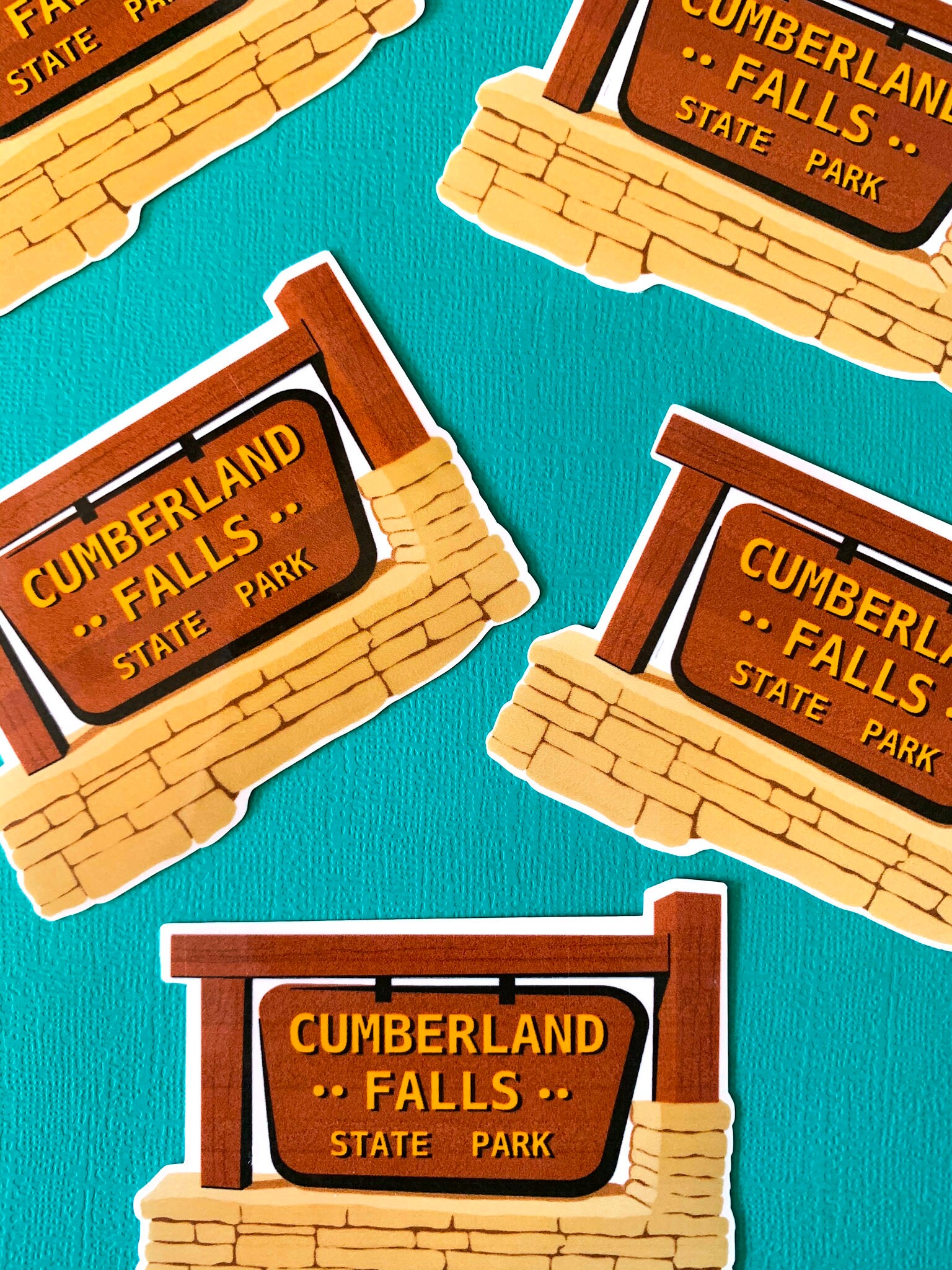 Cumberland Falls State Park Retro Sign Sticker Etsy