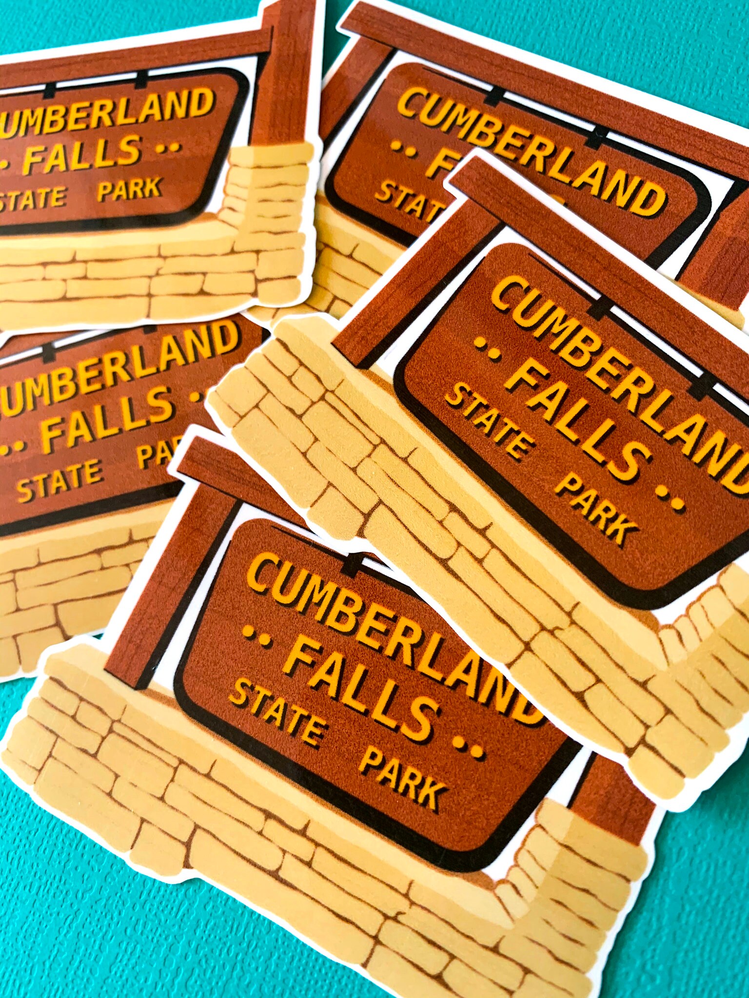 Cumberland Falls State Park Retro Sign Sticker Etsy